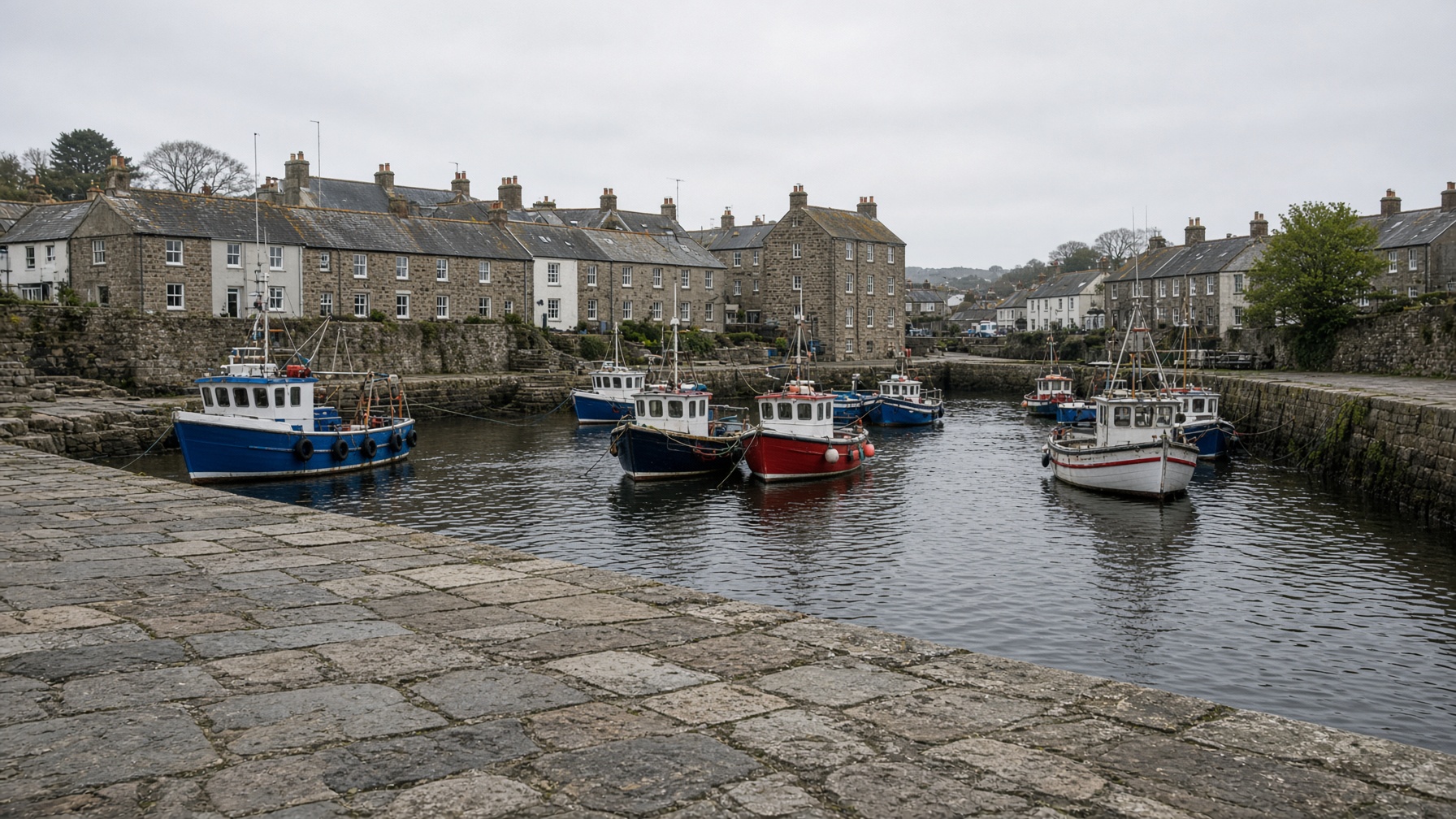 Fishing boats in Charlestown harbour